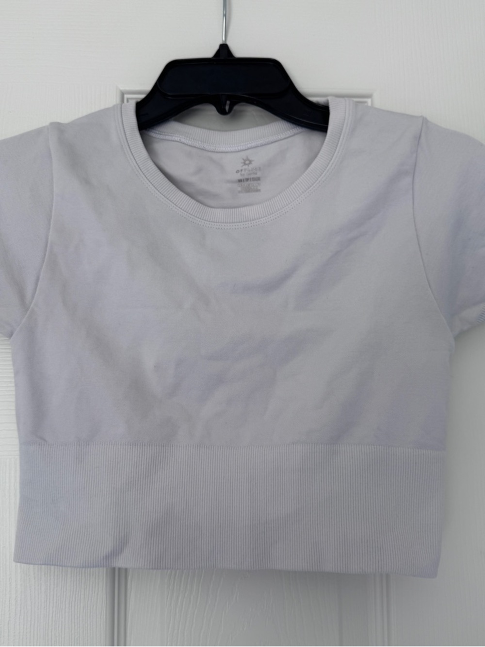 Offline by Aerie White Cropped Workout Top